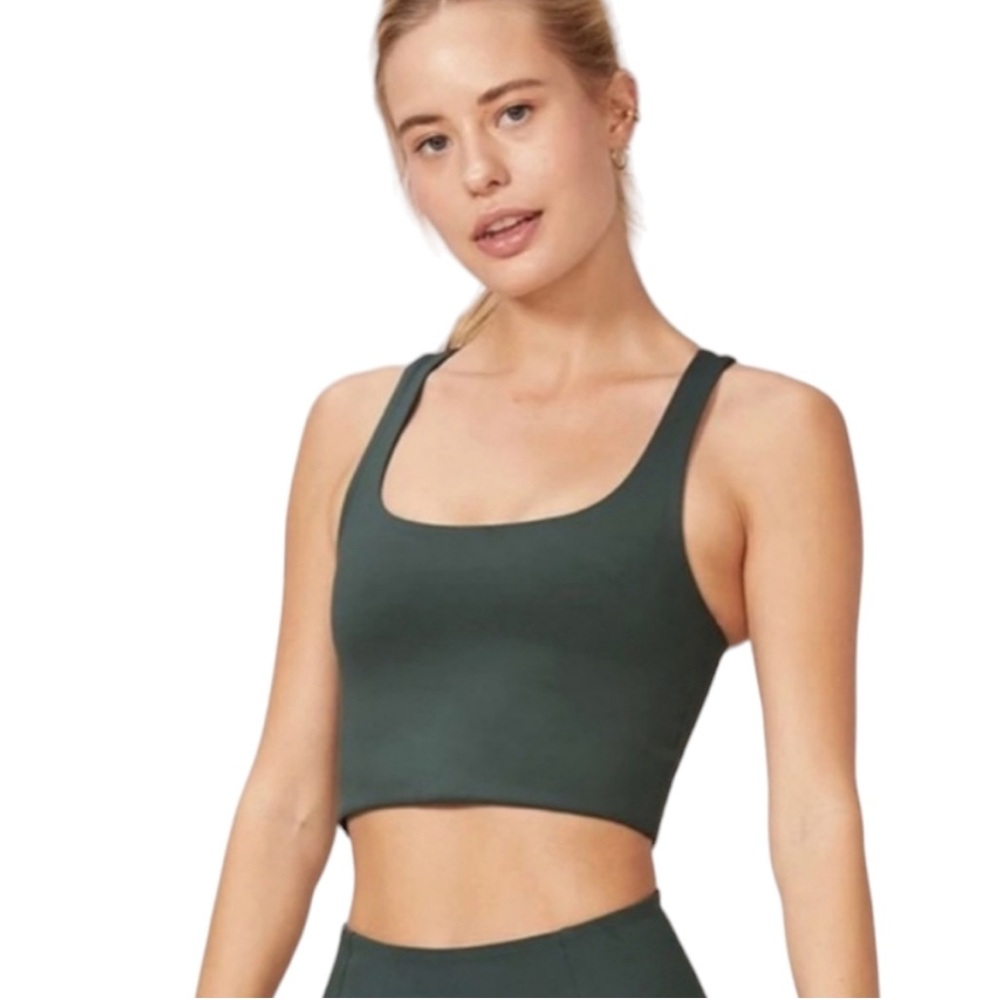 Girlfriend Collective Paloma sports bra in Hunter Green